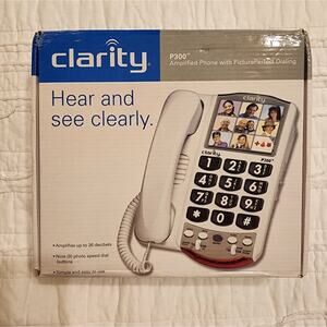 NEW IN BOX Clarity P300 Amplified Phone with PicturePerfect Dialing